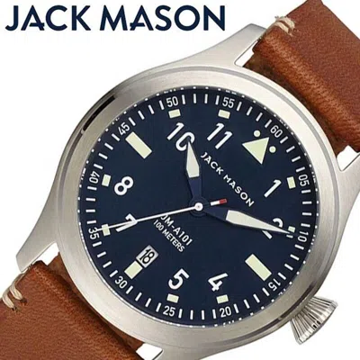 Pre-owned Jack Mason Jm-a101-004 Pilot Watch Classical Navy
