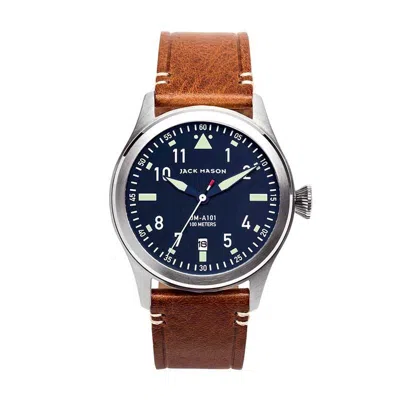 Pre-owned Jack Mason Jm-a101-004 Pilot Watch Classical Navy Japan Import