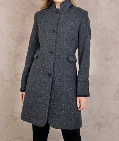Jack Murphy Pamela Tweed Coat In Donegal Slate In Grey