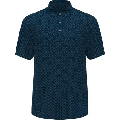 Jack Nicklaus Geo Print Golf Polo In Blue