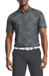 Jack Nicklaus Tropical Leaf Golf Polo In Black