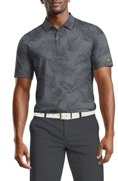 Jack Nicklaus Tropical Leaf Golf Polo In Black
