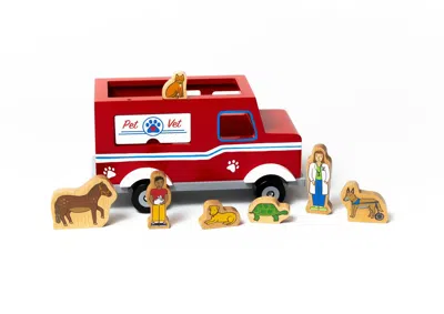 Jack Rabbit Creations Kid's Pet Vet Magnetic Truck In Red