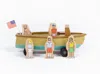 Jack Rabbit Creations Kid's Vintage Lake Boat Magnetic Set In Brown