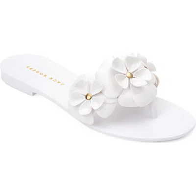 Jack Rogers Amelia Flower Jelly Sandal In White