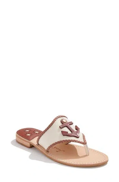 Jack Rogers Anchor Ornament Sandal In Ivory/luggage