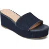 Jack Rogers Bay Platform Wedge Sandal In Blue