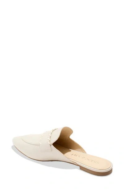 Jack Rogers Beacon Stitch Pointed Toe Mule In Pumice/ivory