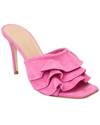 Jack Rogers Beatrice Suede Heel In Pink