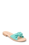 Jack Rogers Brightly Bow Slide Sandal In Aquamarine