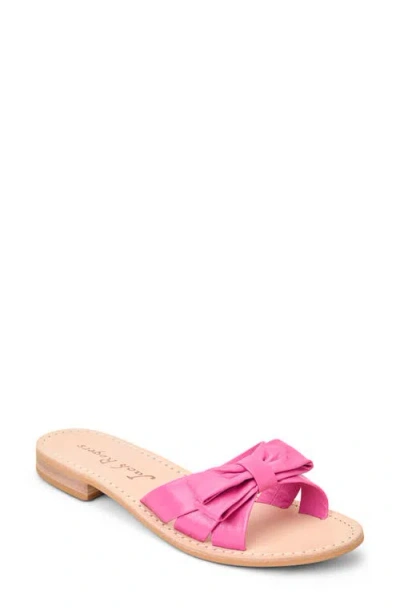 Jack Rogers Brightly Bow Slide Sandal In Fuchsia Pink
