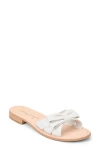 Jack Rogers Brightly Bow Slide Sandal In White