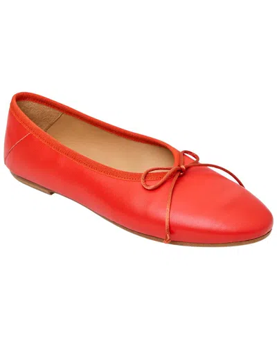 Jack Rogers Carlotta Leather Ballet Flat In Red