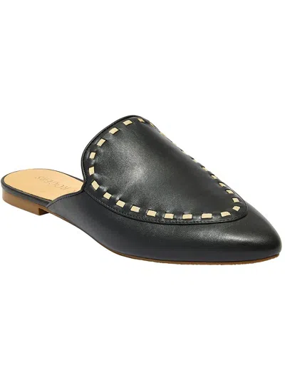 Jack Rogers Clarke Cord Womens Leather Pointed Toe Mules In Black