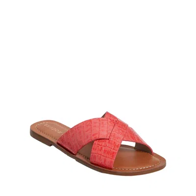 Jack Rogers Croc Slotted Sloane X-band Cayenne 132211sa04-616 Women's In Red
