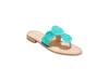 Jack Rogers Crochet Sandals Women's Blue Slip On Round Toe Thong Zogg647 In Multi