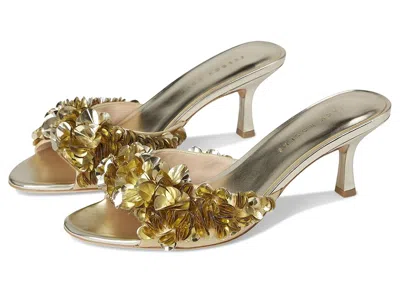 Jack Rogers Crown Sequin Sandals In Gold