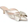 Jack Rogers Cynthia Bow Pointed Toe Mule In Jacks Platinum