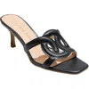 Shop Jack Rogers Dobson Womens Metallic Faux Leather Slide Sandals In Black