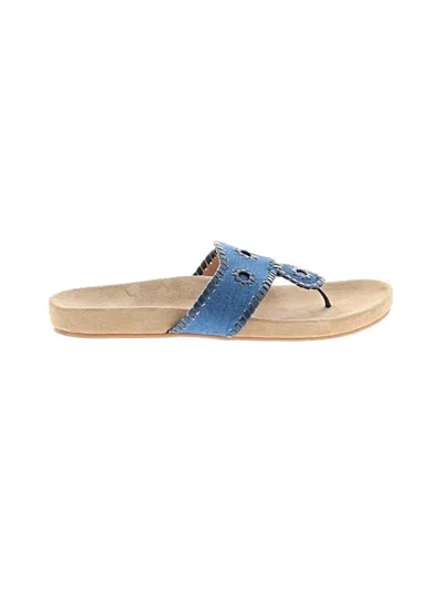 Pre-owned Jack Rogers Flip Flops In Blue