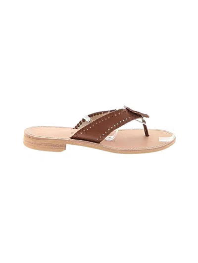 Pre-owned Jack Rogers Flip Flops In Brown