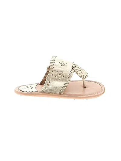 Pre-owned Jack Rogers Babies' Flip Flops In Gold
