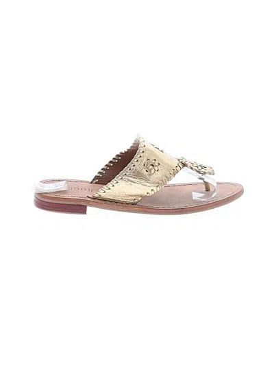 Pre-owned Jack Rogers Kids' Flip Flops In Gold