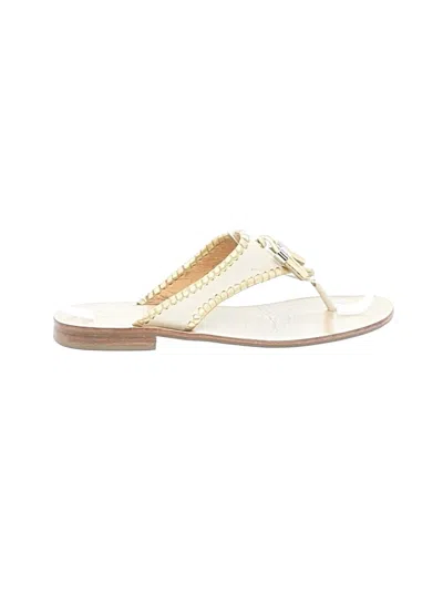 Pre-owned Jack Rogers Flip Flops In Ivory
