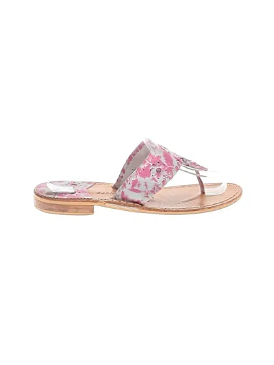 Pre-owned Jack Rogers Flip Flops In Pink