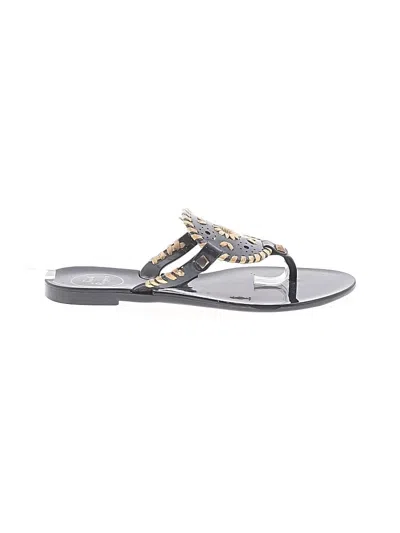 Pre-owned Jack Rogers Flip Flops In Silver