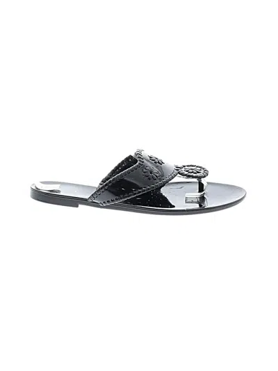 Pre-owned Jack Rogers Flip Flops In Silver