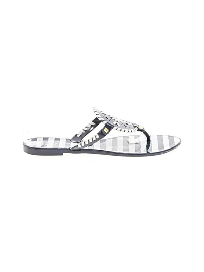 Pre-owned Jack Rogers Flip Flops In Silver