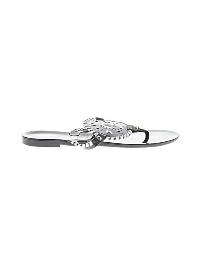 Pre-owned Jack Rogers Flip Flops In Silver