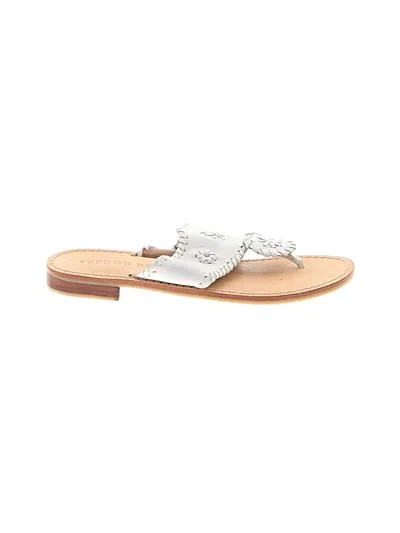 Pre-owned Jack Rogers Flip Flops In White