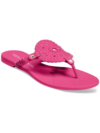 Jack Rogers Georgica Womens Flip-flops Thong Jelly Sandals In Pink