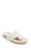 Jack Rogers Jacks Comfort Cozy Sandal Women's White Faux Fur Slip-on Jobb1458 In White