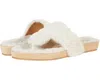 Jack Rogers Jacks Comfort Cozy Sandal Women's White Faux Fur Slip-on Jobb1458 In White