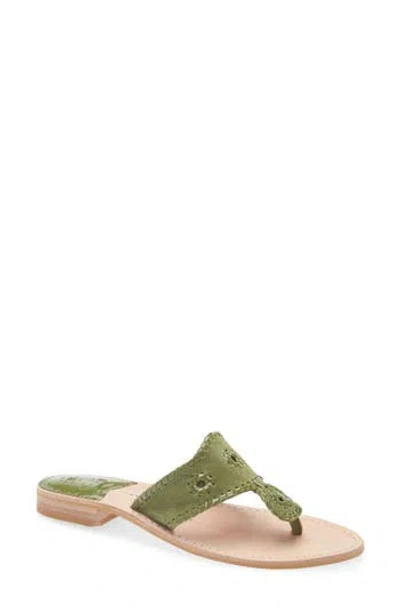 Jack Rogers Jacks Flat Leather Sandal In Multi