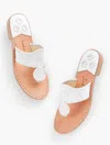 Jack Rogers Jacks Flat Sandals - White - 11m Talbots