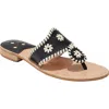 Jack Rogers Jacks Flip Flop In Black/ivory