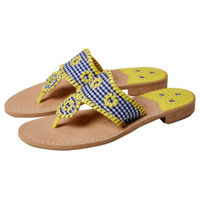 Jack Rogers Jacks Gingham Sandal Gingham / Yellow 132211jk02-445 Women's In Multi