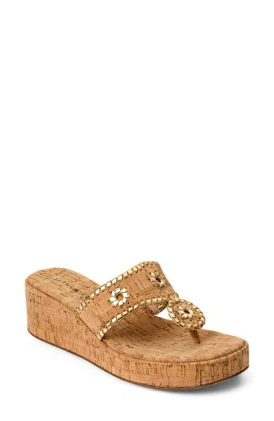 Jack Rogers Jacks High Wedge Sandal In Brown