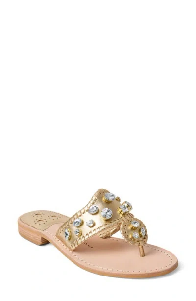 Jack Rogers Jacks Jewel Flip Flop In Silver