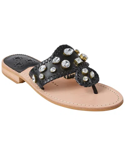 Jack Rogers Jacks Jeweled Leather Sandal In Multi
