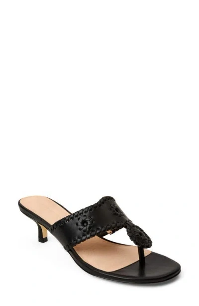 Jack Rogers Jacks Kitten Heel Flip Flop In Black