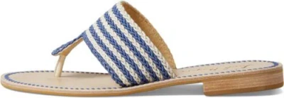 Pre-owned Jack Rogers Jacks Rope Sandal In Cobalt/ivory/ivory