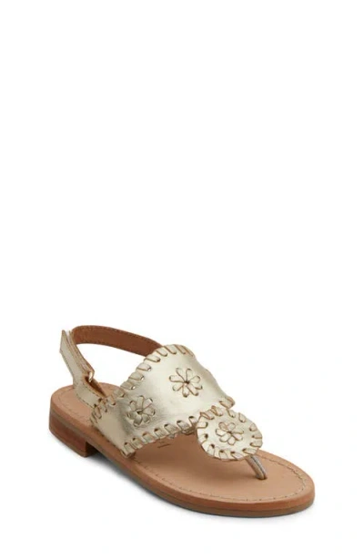 Jack Rogers Kids'  Jacks Slingback Sandal In Platinum/platinum