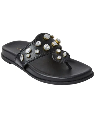 Jack Rogers Jacks Sport Jeweled Leather Sandal In Black