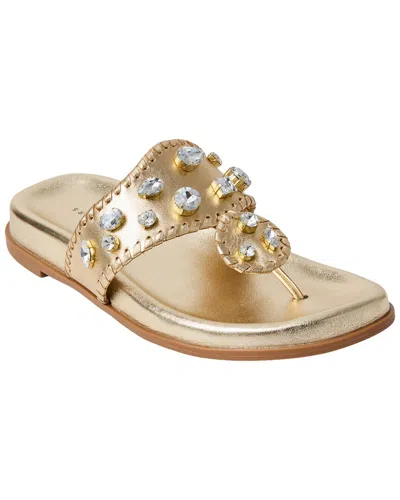 Jack Rogers Jacks Sport Jeweled Leather Sandal In Brown