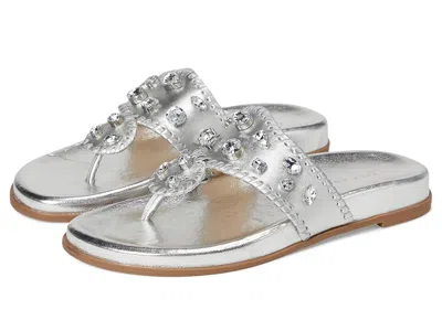Jack Rogers Jacks Sport Jeweled Sandals In Silver